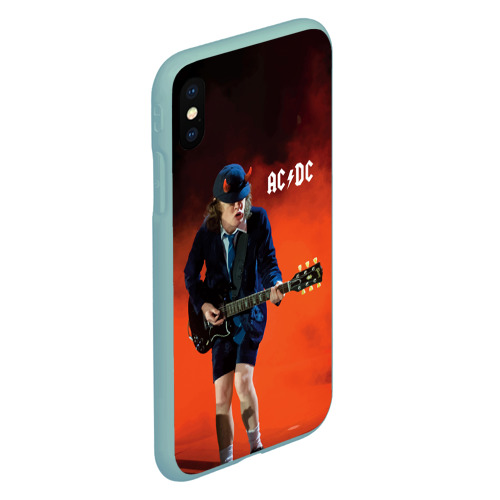 Чехол для iPhone XS Max матовый AC/DC, цвет мятный - фото 3