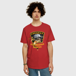 Мужская футболка хлопок Oversize Спецназ - Рыболовные войска - фото 2