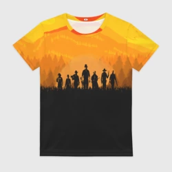 Женская футболка 3D Red dead Redemption