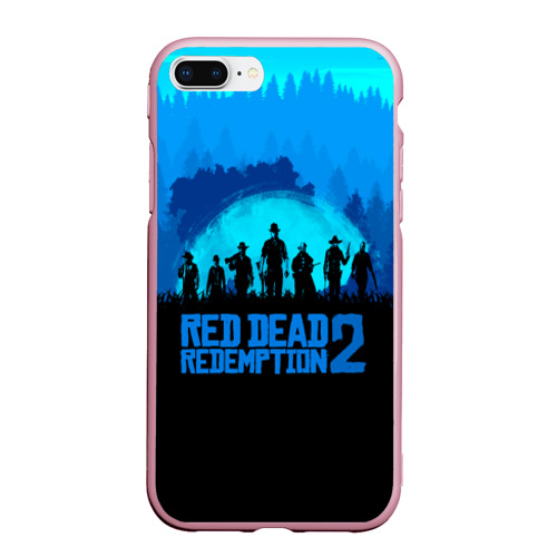 Чехол для iPhone 7Plus/8 Plus матовый Red dead Redemption 2, цвет розовый