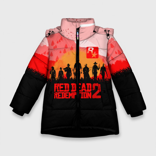 Зимняя куртка для девочек 3D RED DEAD REDEMPTION 2