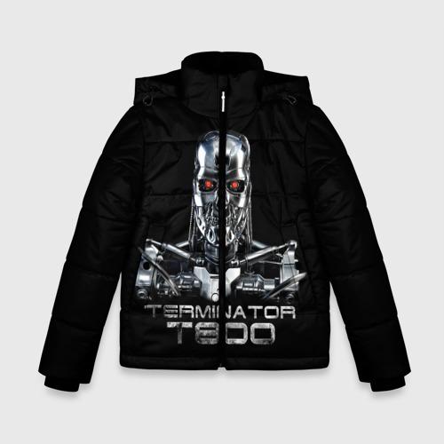 Зимняя куртка для мальчиков 3D Терминатор Т800,, цвет красный