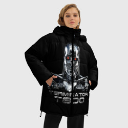 Женская зимняя куртка Oversize Терминатор Т800, - фото 2