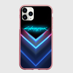 Чехол для iPhone 11 Pro Max матовый Cyberpunk 2077 neon неон
