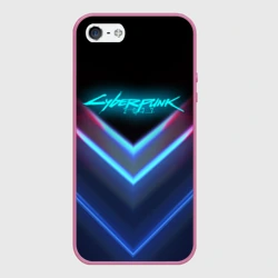 Чехол для iPhone 5/5S матовый Cyberpunk 2077 neon неон