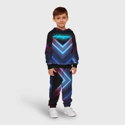 Детский костюм с толстовкой 3D Cyberpunk 2077 neon неон - фото 2