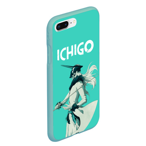 Чехол для iPhone 7Plus/8 Plus матовый Куросаки Ичиго, цвет мятный - фото 3
