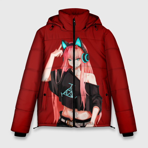 Мужская зимняя куртка 3D с принтом Anime let's play, вид спереди #2