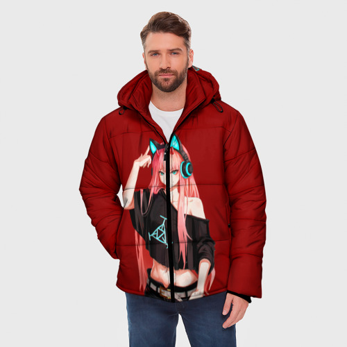 Мужская зимняя куртка 3D с принтом Anime let's play, фото на моделе #1