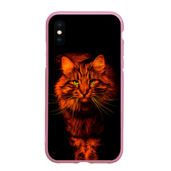 Чехол для iPhone XS Max матовый Рыжий кот