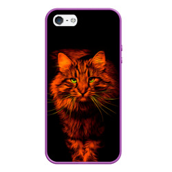 Чехол для iPhone 5/5S матовый Рыжий кот