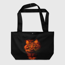 Пляжная сумка 3D Рыжий кот