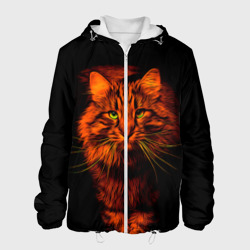 Мужская куртка 3D Рыжий кот