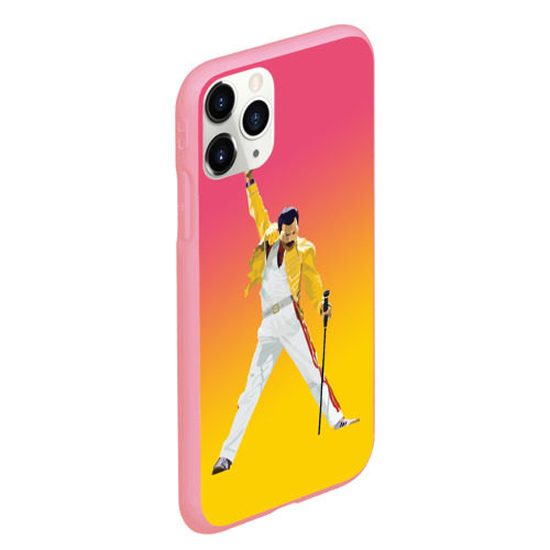 Чехол для iPhone 11 Pro Max матовый Queen: Фредди Меркьюри, цвет баблгам - фото 3