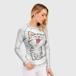 Женский рашгард 3D Милейший Котик - фото 2