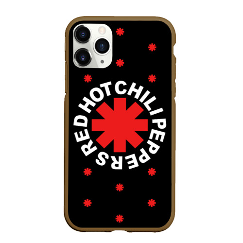 Чехол для iPhone 11 Pro матовый Red Hot Chili Peppers, цвет коричневый