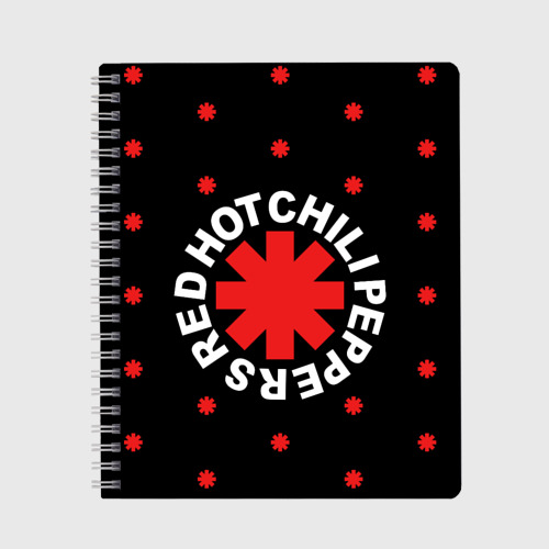 Тетрадь с принтом Red Hot Chili Peppers, вид спереди №1