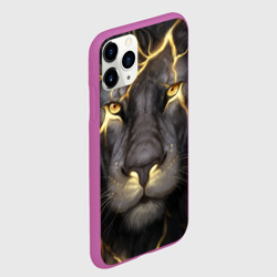 Чехол для iPhone 11 Pro матовый Лев с молнией - фото 2