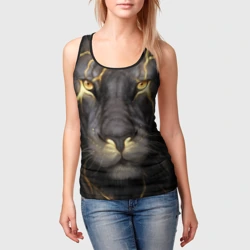 Женская майка 3D Лев с молнией - фото 2