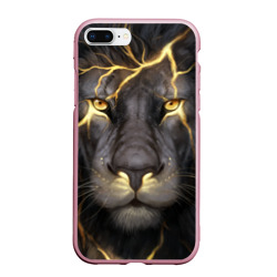 Чехол для iPhone 7Plus/8 Plus матовый Лев с молнией