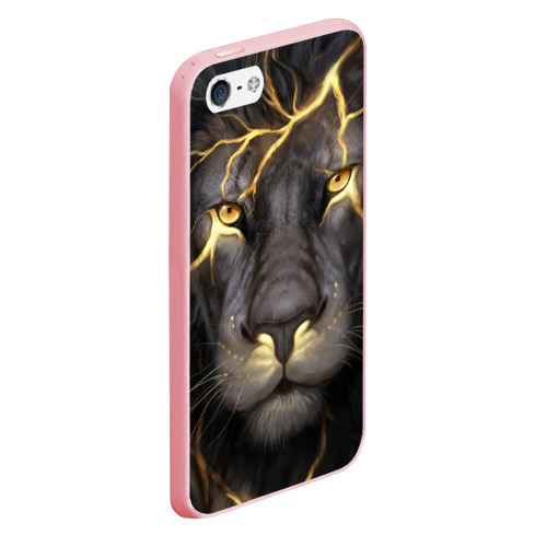 Чехол для iPhone 5/5S матовый Лев с молнией - фото 3