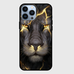Чехол для iPhone 13 Pro Max Лев с молнией