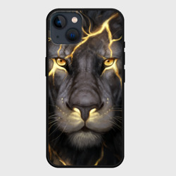 Чехол для iPhone 14 Лев с молнией