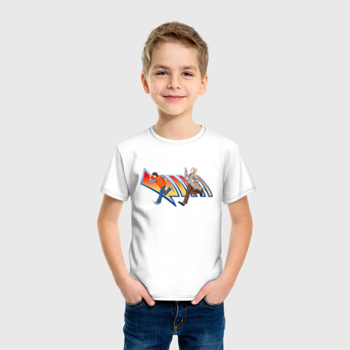 Детская футболка хлопок Док и Марти, цвет белый - фото 3