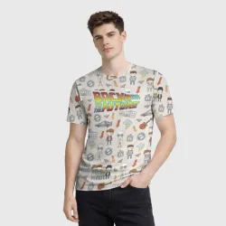 Мужская футболка 3D Back to the future 5 - фото 2