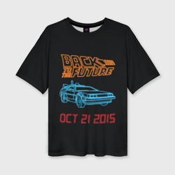 Женская футболка oversize 3D Back to the future 10