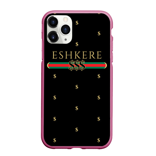 Чехол для iPhone 11 Pro Max матовый Face Eshkere GG Style, цвет малиновый