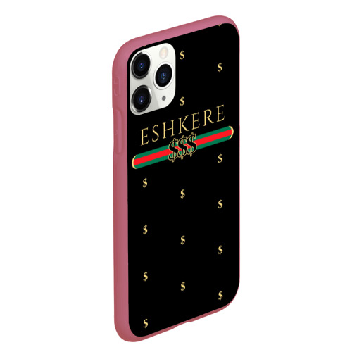 Чехол для iPhone 11 Pro Max матовый Face Eshkere GG Style, цвет малиновый - фото 3