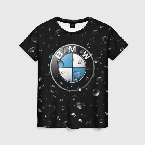 Женская футболка 3D BMW под Дождём