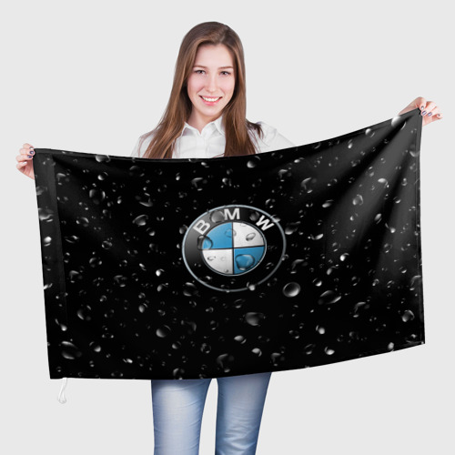 Флаг 3D BMW под Дождём