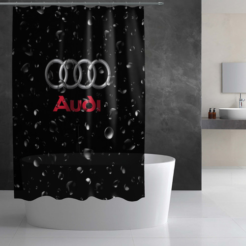 Штора 3D для ванной Audi под Дождём - фото 2