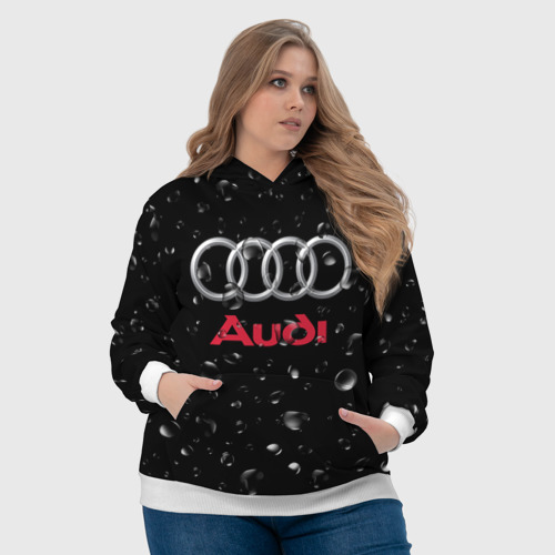 Женская толстовка 3D Audi под Дождём, цвет 3D печать - фото 6