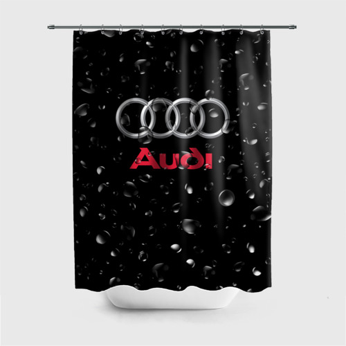 Штора 3D для ванной Audi под Дождём