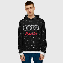 Мужская толстовка 3D Audi под Дождём - фото 2