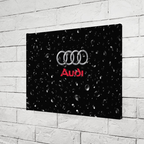 Холст прямоугольный Audi под Дождём, цвет 3D печать - фото 3