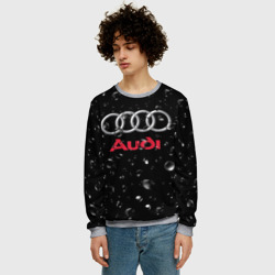 Мужской свитшот 3D Audi под Дождём - фото 2