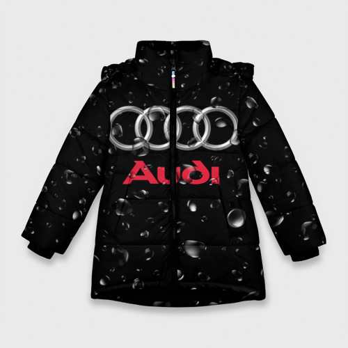 Зимняя куртка для девочек 3D Audi под Дождём, цвет черный