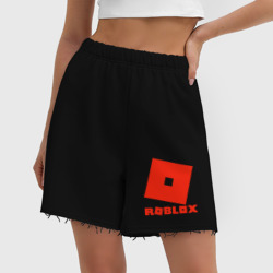 Женские шорты oversize футер хлопок Roblox Logo - фото 2