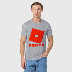 Мужская футболка хлопок Roblox Logo - фото 2