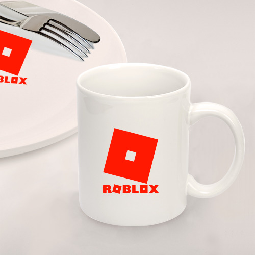 Набор: тарелка + кружка Roblox Logo - фото 2