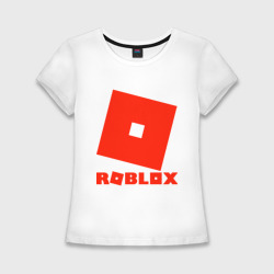 Женская футболка хлопок Slim Roblox Logo