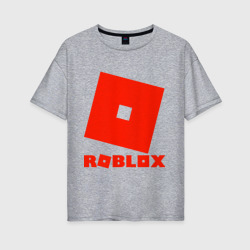 Женская футболка хлопок Oversize Roblox Logo