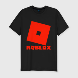 Мужская футболка хлопок Slim Roblox Logo