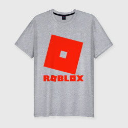 Мужская футболка хлопок Slim Roblox Logo