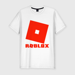 Мужская футболка хлопок Slim Roblox Logo