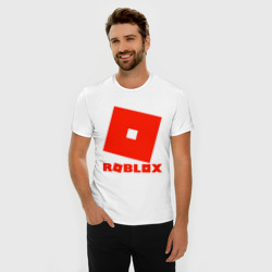 Мужская футболка хлопок Slim Roblox Logo - фото 2